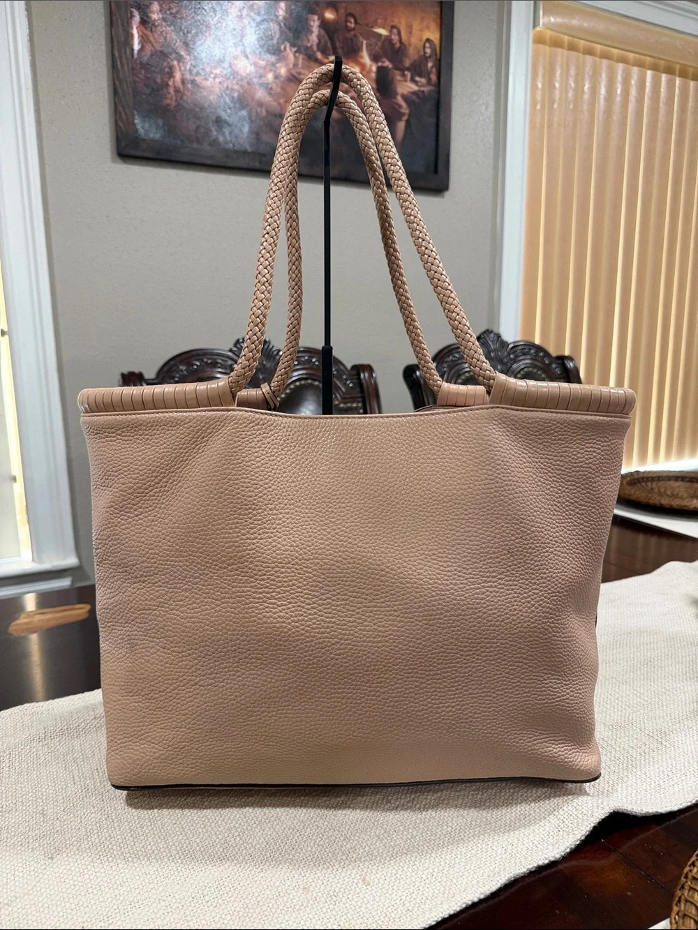 Tory Burch Large Taylor Pebbled Leather Tote Shoulder Bag